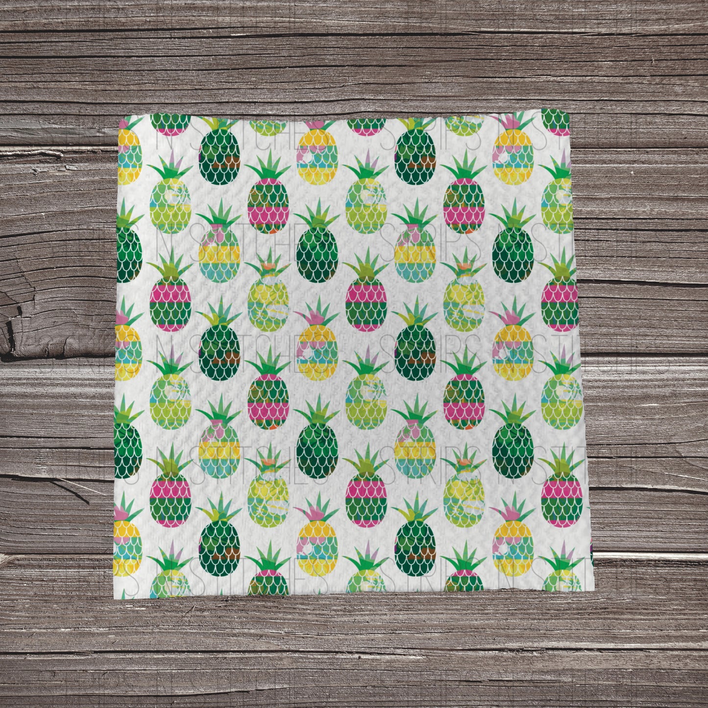 Colorful Pineapples | Fabric Strip- Bow Making- Headwrap- Scrunchies
