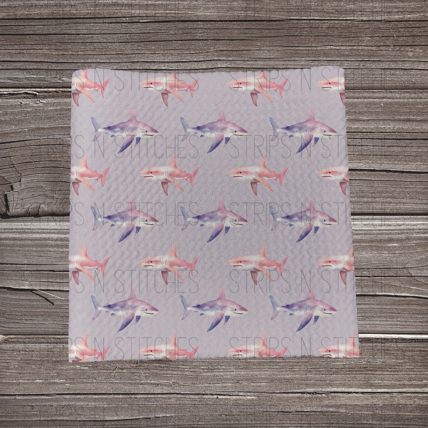Girly Sharks- Purple | Fabric Strip- Bow Making- Headwrap- Scrunchies