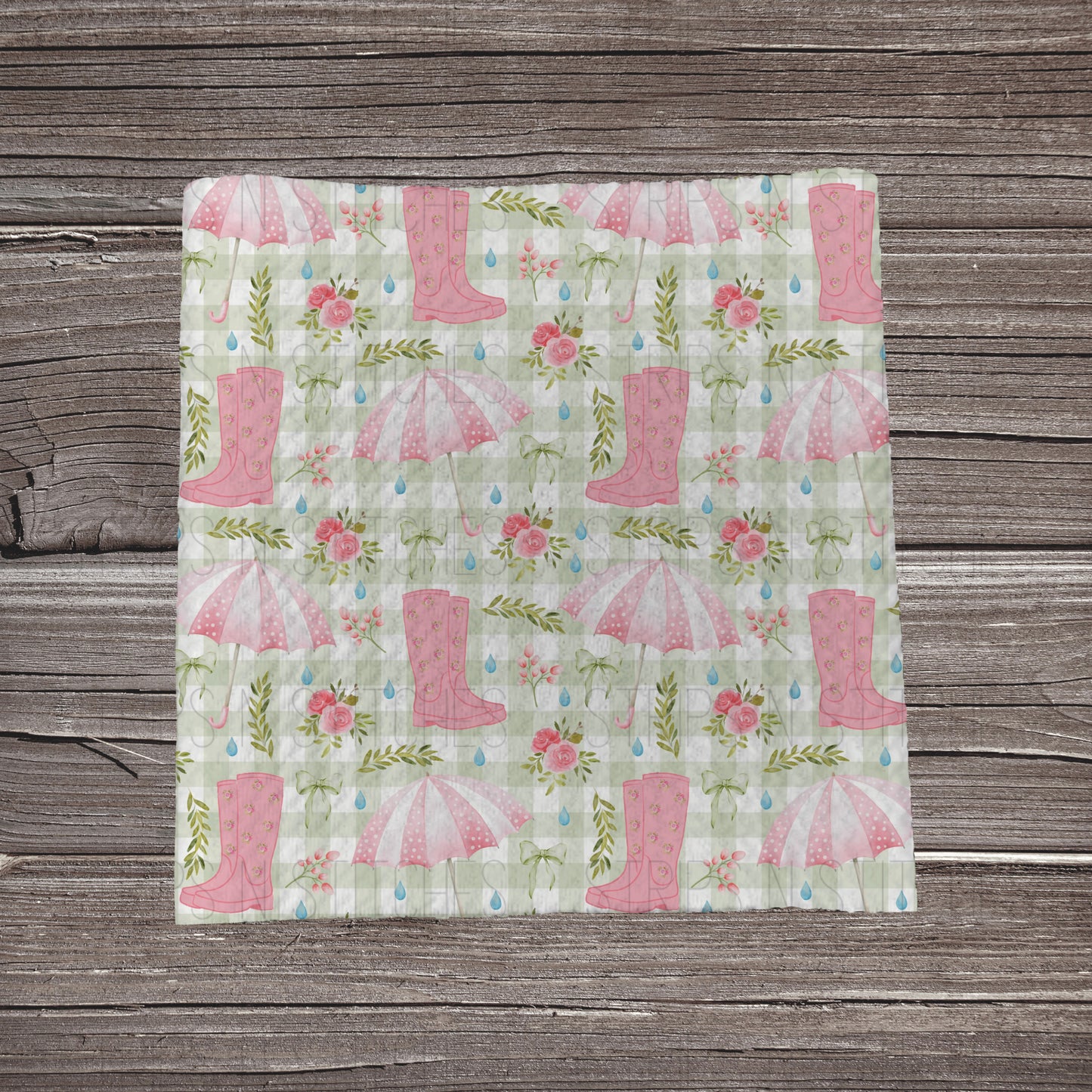 Sage Rainy Day | Fabric Strip- Bow Making- Headwrap- Scrunchies