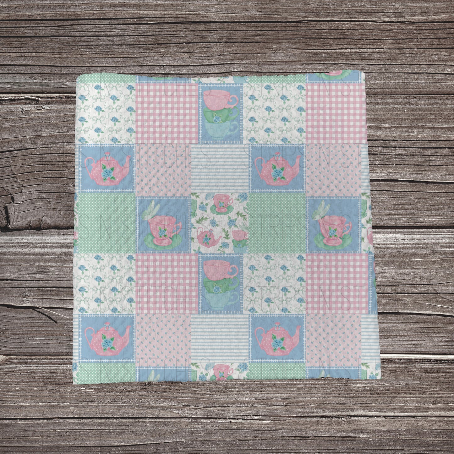 Tea Garden Patchwork | Fabric Strip- Bow Making- Headwrap- Scrunchies