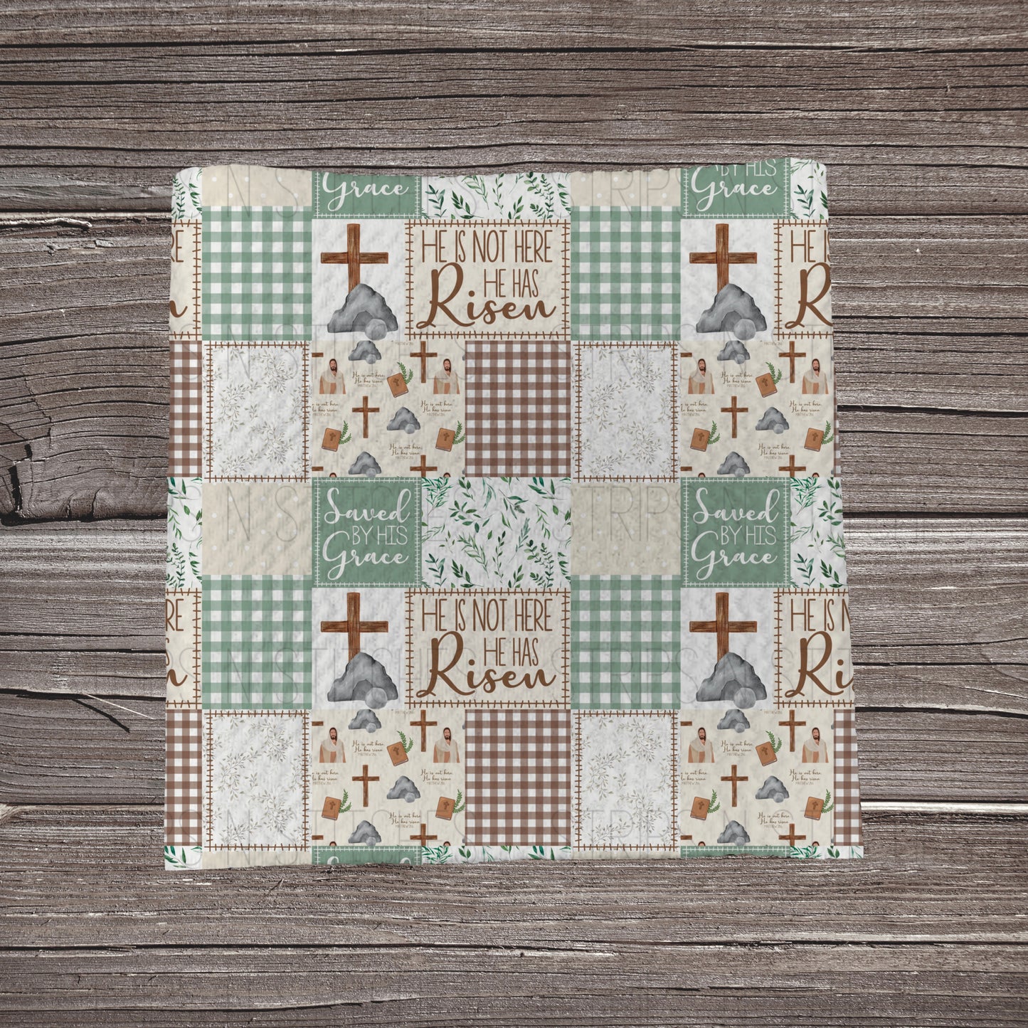 He Has Risen Patchwork | Fabric Strip- Bow Making- Headwrap- Scrunchies