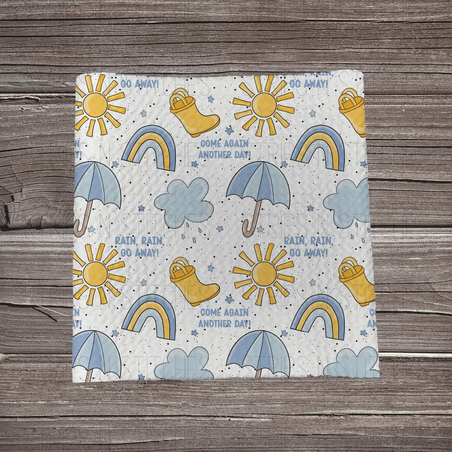 Rain, Rain Go Away | Fabric Strip- Bow Making- Headwrap- Scrunchies