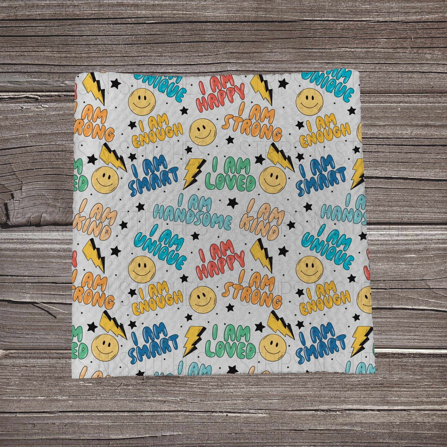 Boy Affirmations | Fabric Strip- Bow Making- Headwrap- Scrunchies