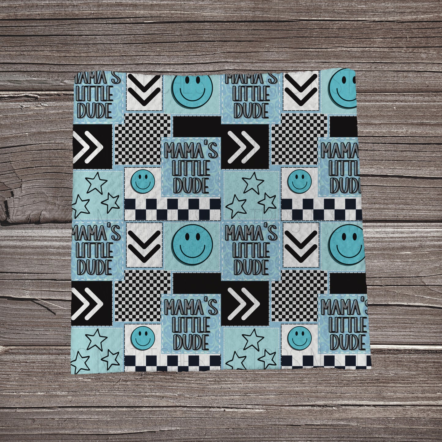 Mama’s Little Dude Patchwork | Fabric Strip- Bow Making- Headwrap- Scrunchies