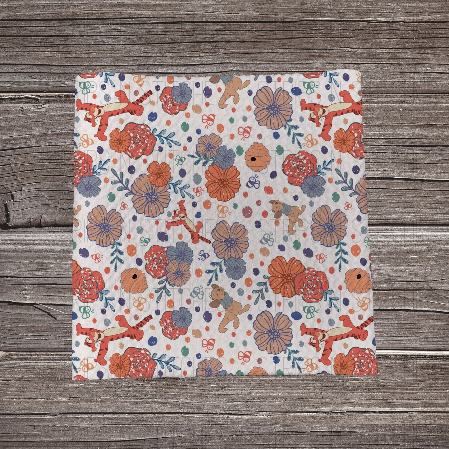 Floral Tigger Fabric Strip- Bow Making- Headwrap- Scrunchies