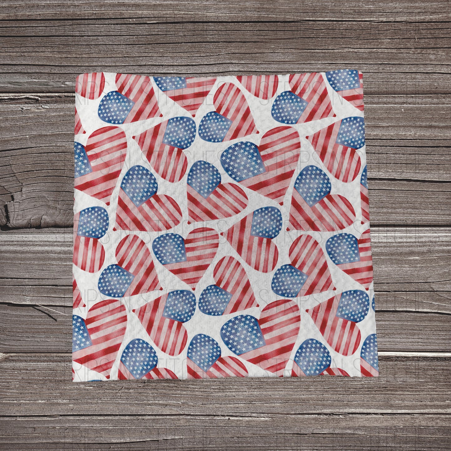I heart America Fabric Strip- Bow Making- Headwrap- Scrunchies