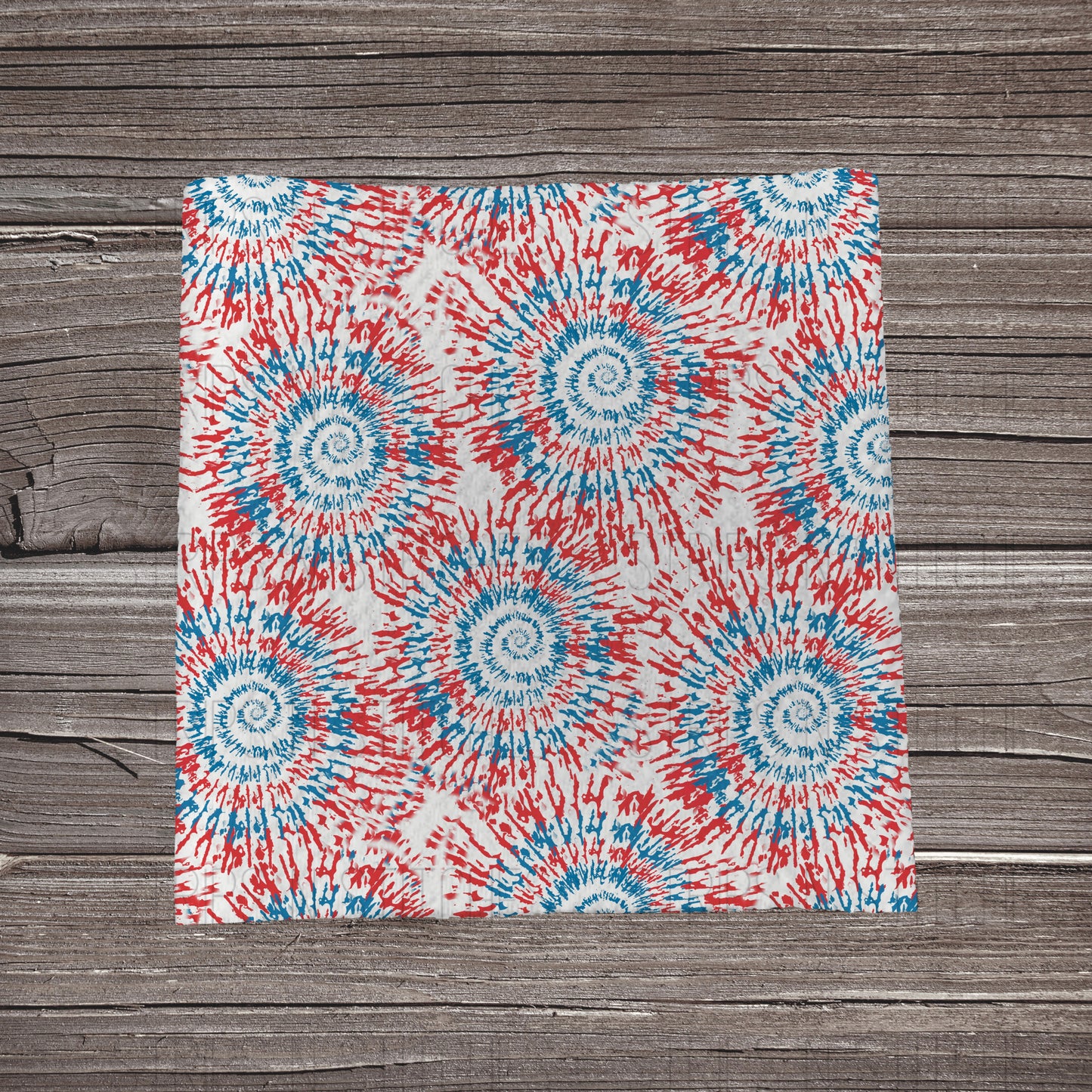 Red, White & Blue Tie-Dye Fabric Strip- Bow Making- Headwrap- Scrunchies