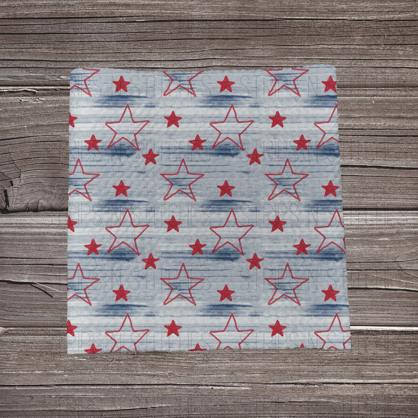 Rustic Stars Fabric Strip- Bow Making- Headwrap- Scrunchies