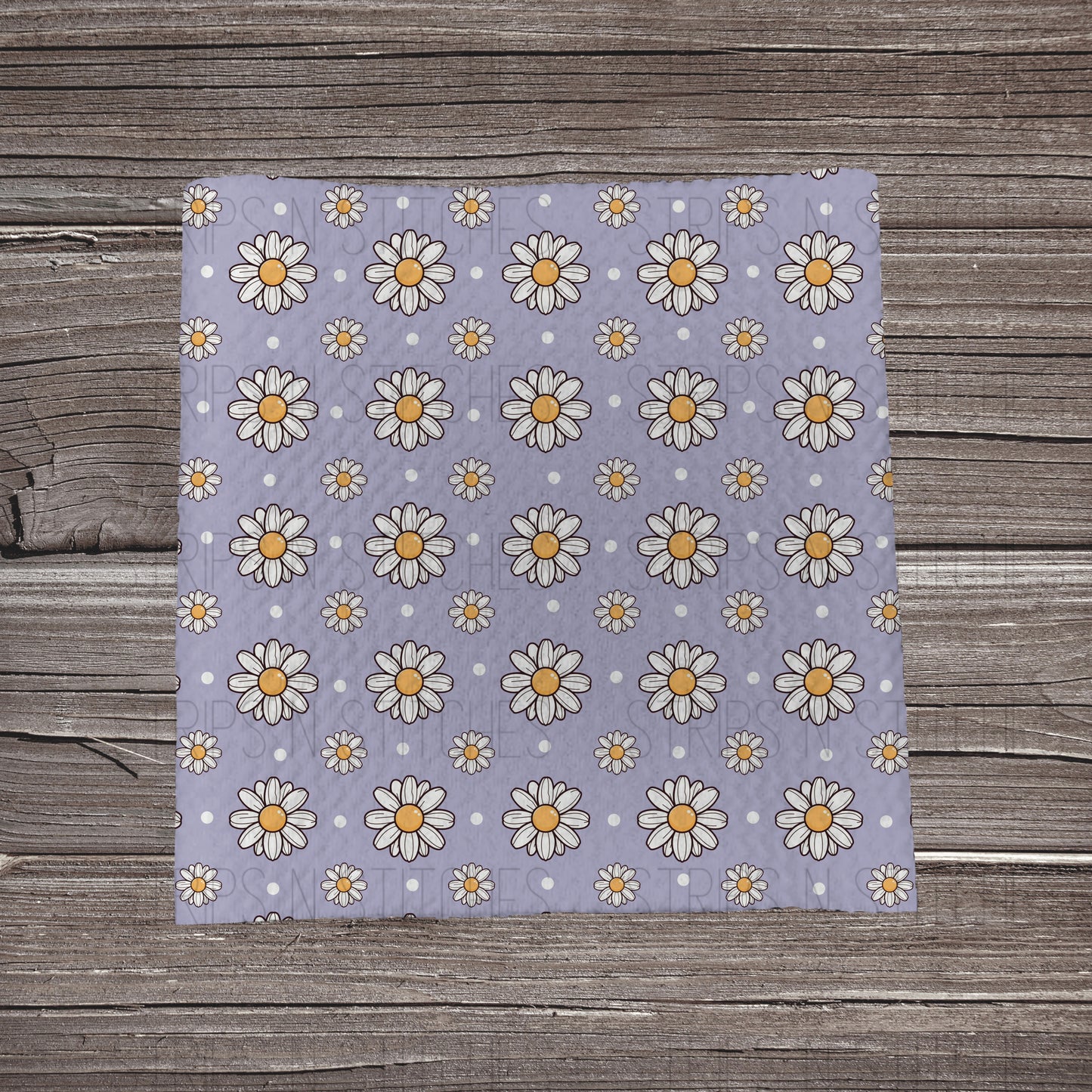Scattered Daisies & Dots- Lavender *EXCLUSIVE*| Bullet Fabric Strip | Bow Making | Scrunchie |