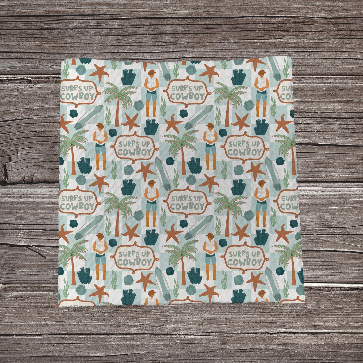 Surfs Up Cowboy | Bullet Fabric Strip | Bow Making | Scrunchie |