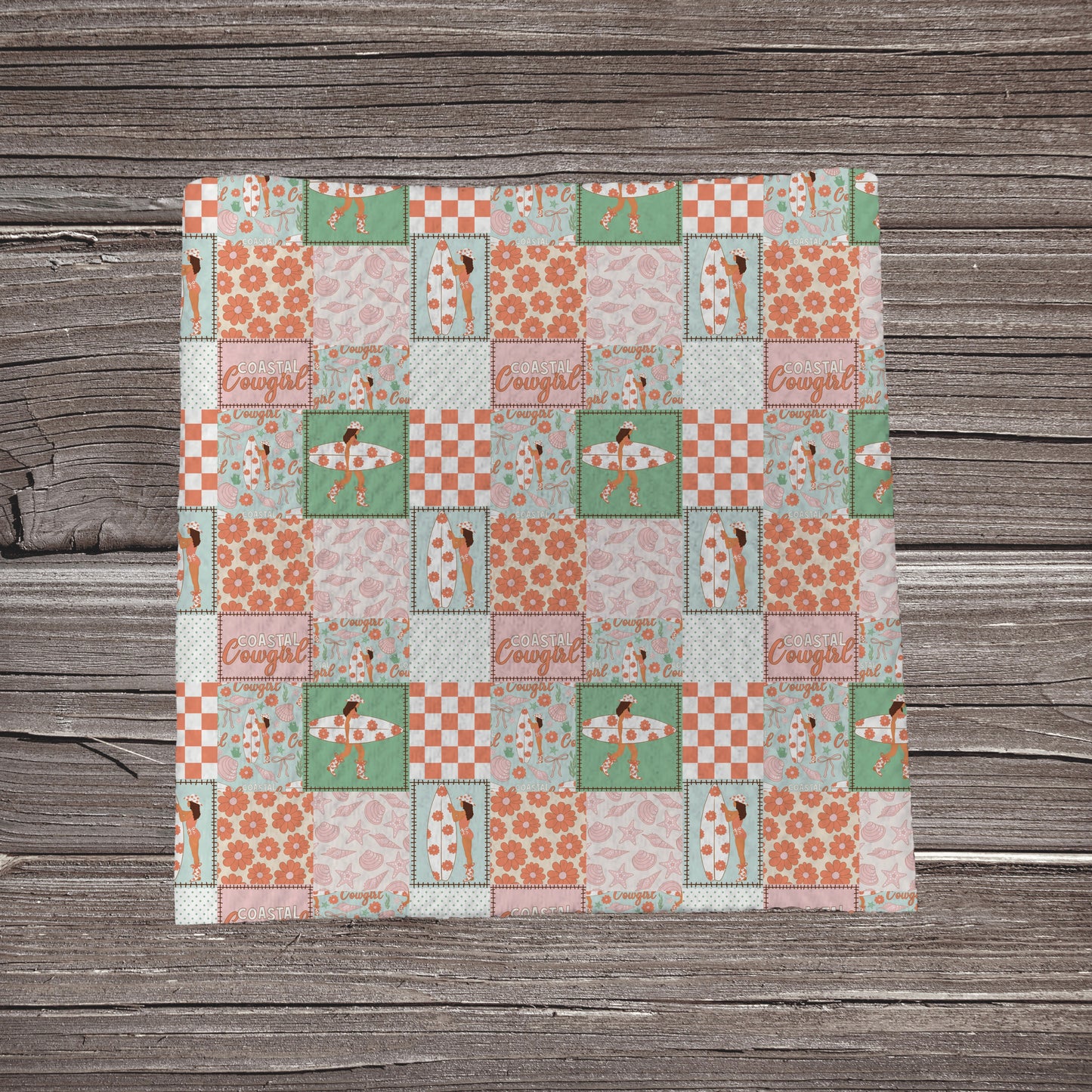 Coastal Cowgirl Patchwork | Bullet Fabric Strip | Bow Making | Scrunchie |