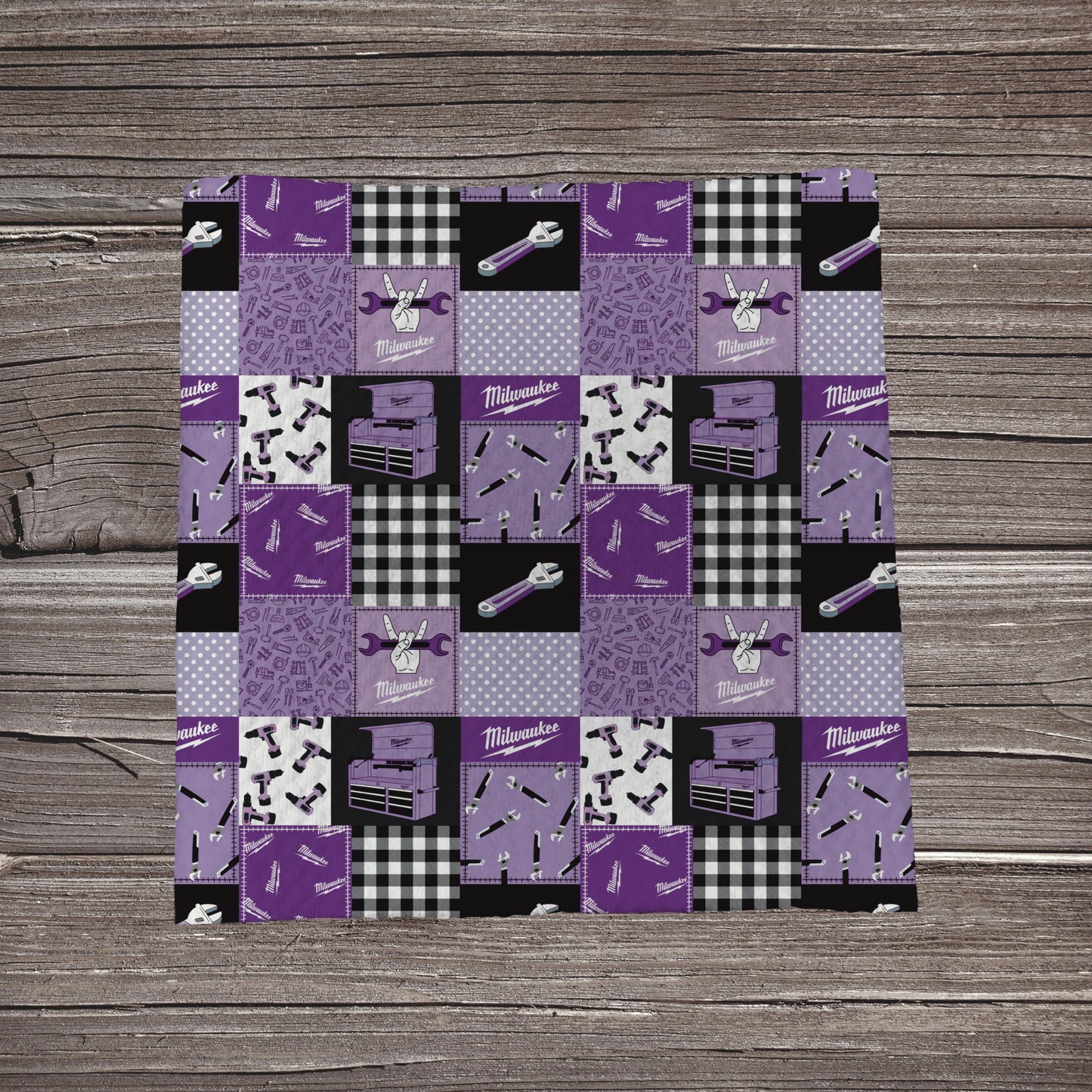 Purple Milwaukee Patchwork | Fabric Strip- Bow Making- Headwraps- Scrunchies