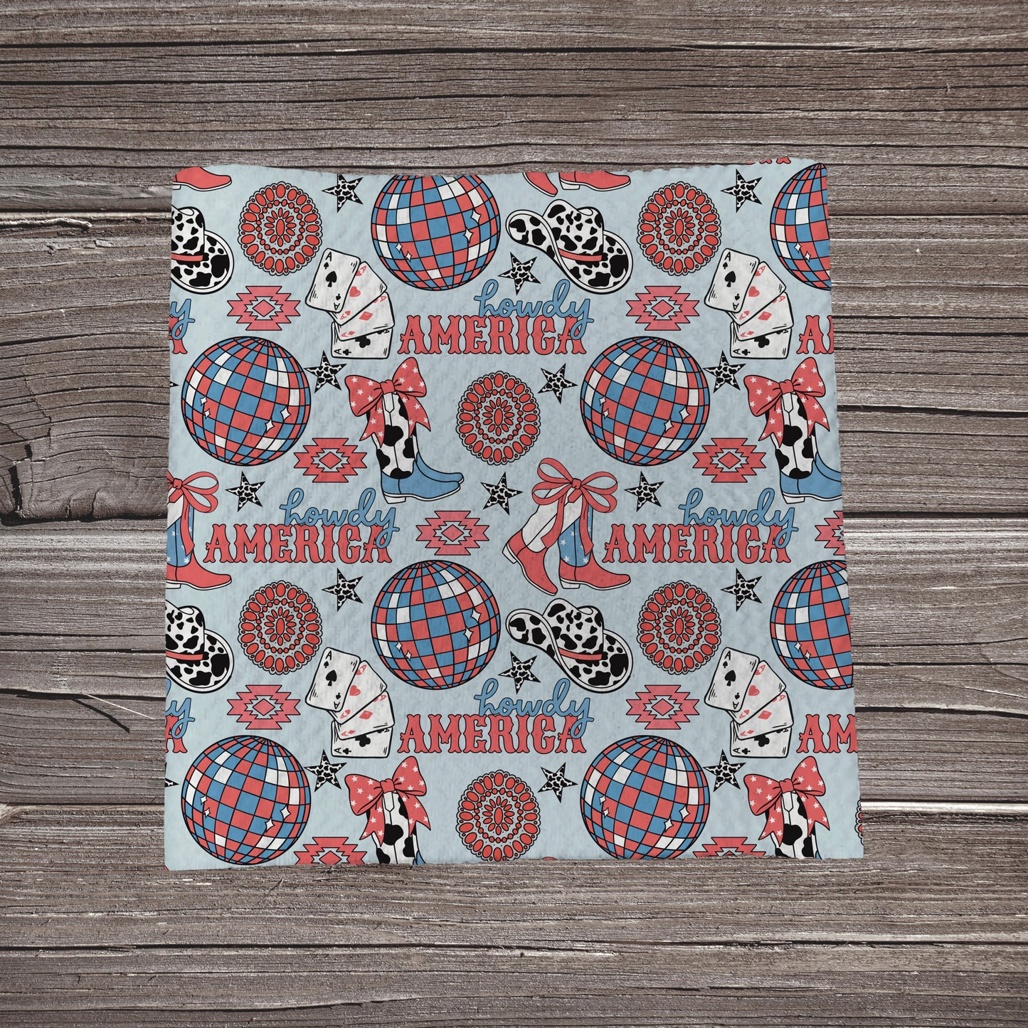 Howdy America Cowgirl | Fabric Strip- Bow Making- Headwraps- Scrunchies