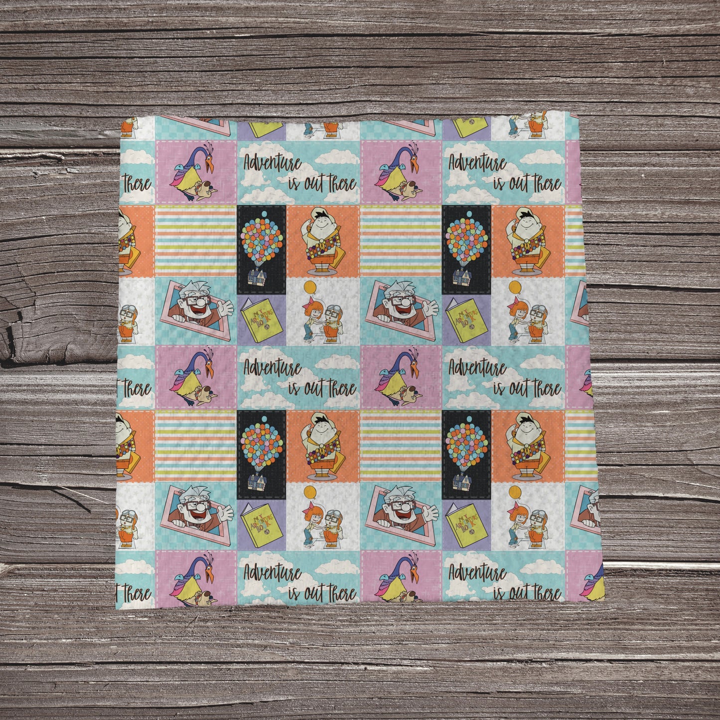 Adventure is out There Patchwork | Bullet Fabric Strip | Bow Making | Scrunchie |