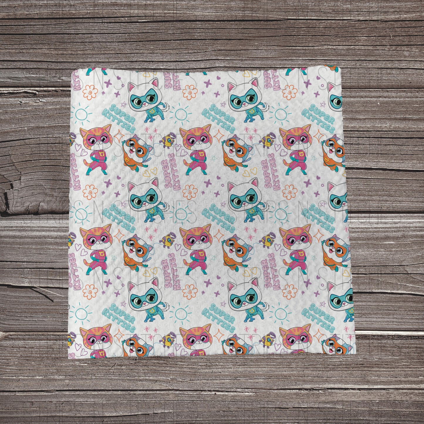 Super Kitties | Fabric Strip- Bow Making- Headwrap- Scrunchies