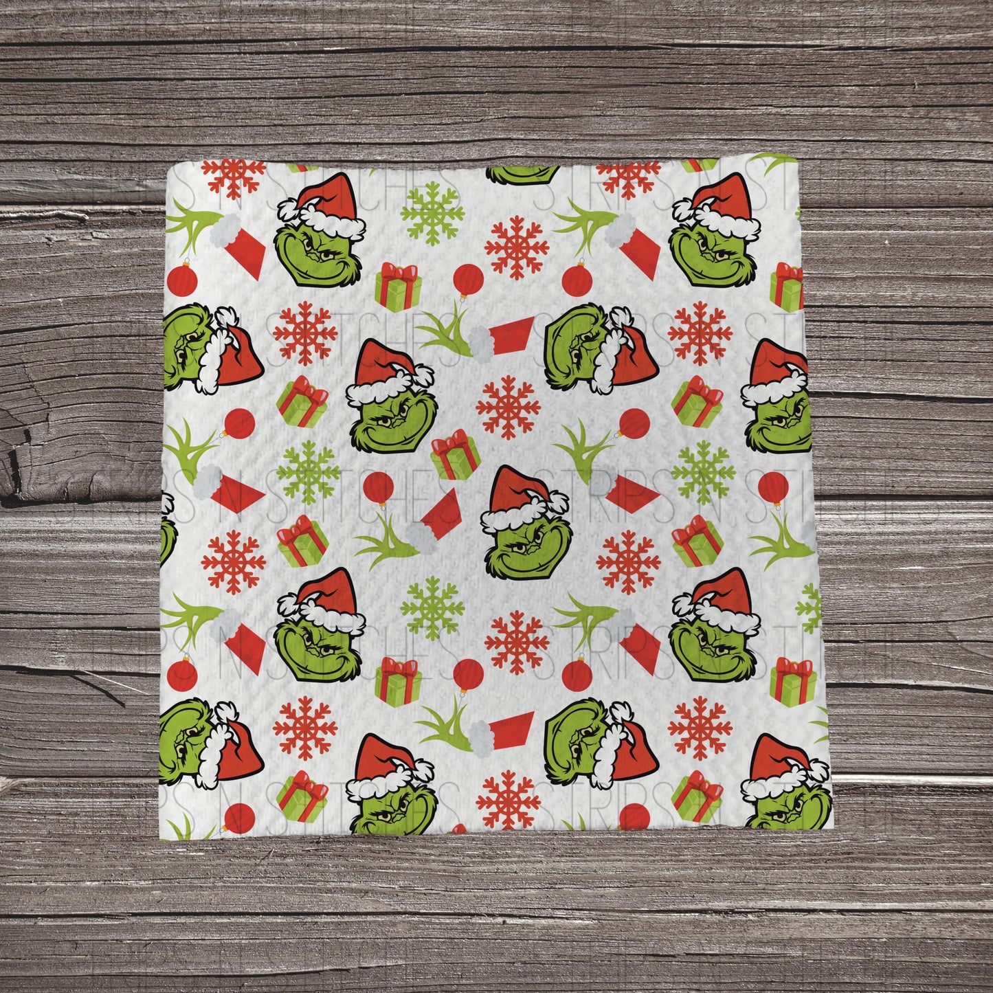 Grinch & Snowflakes | Bullet Fabric Strip | Bow Making | Scrunchie |