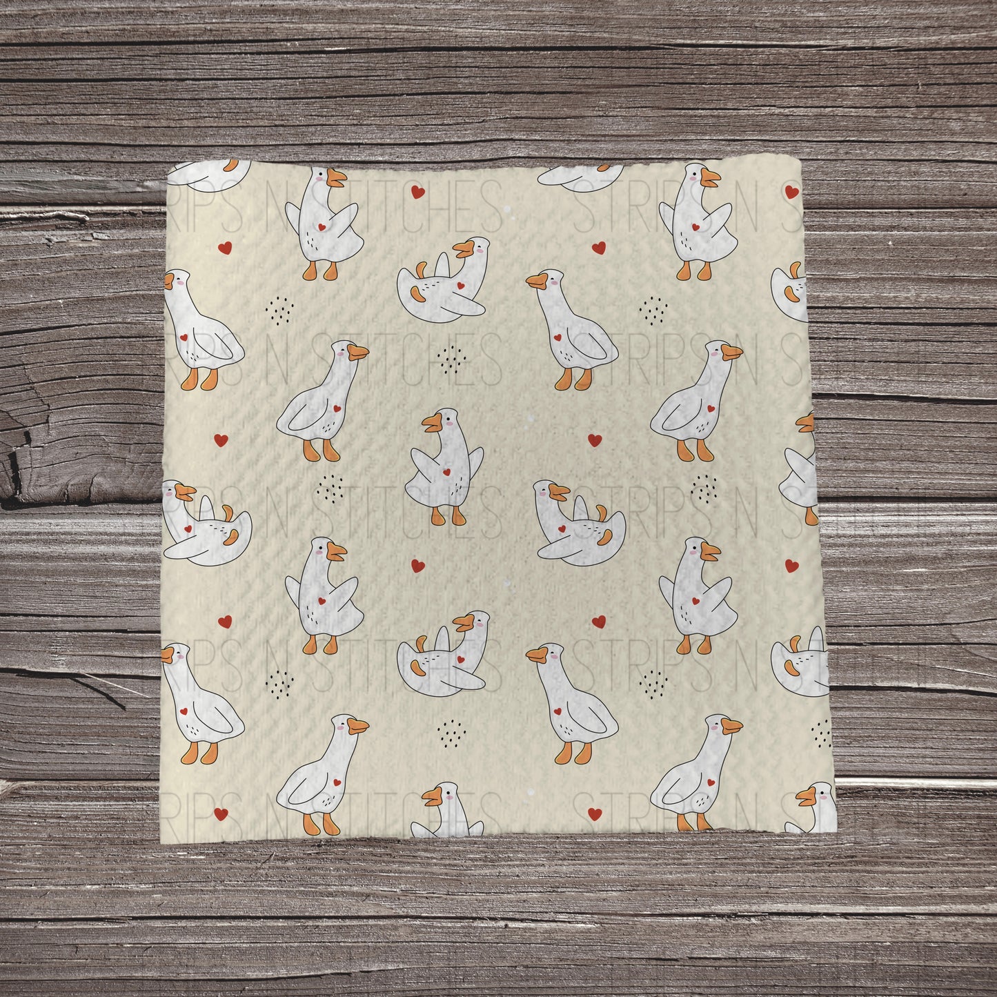 Scattered Geese - Pale Yellow | Fabric Strip- Bow Making- Headwrap- Scrunchies