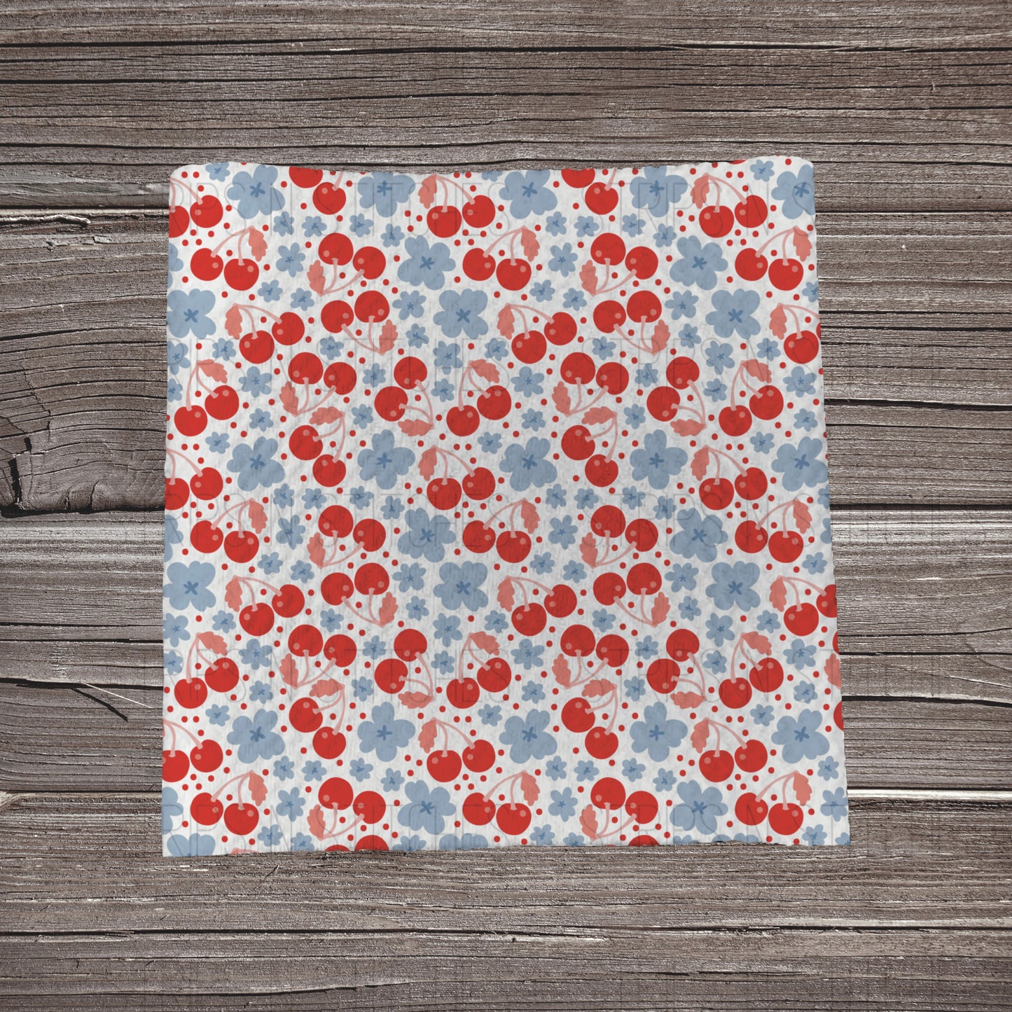 Red, White & Cherry | Fabric Strip- Bow Making- Headwrap- Scrunchies