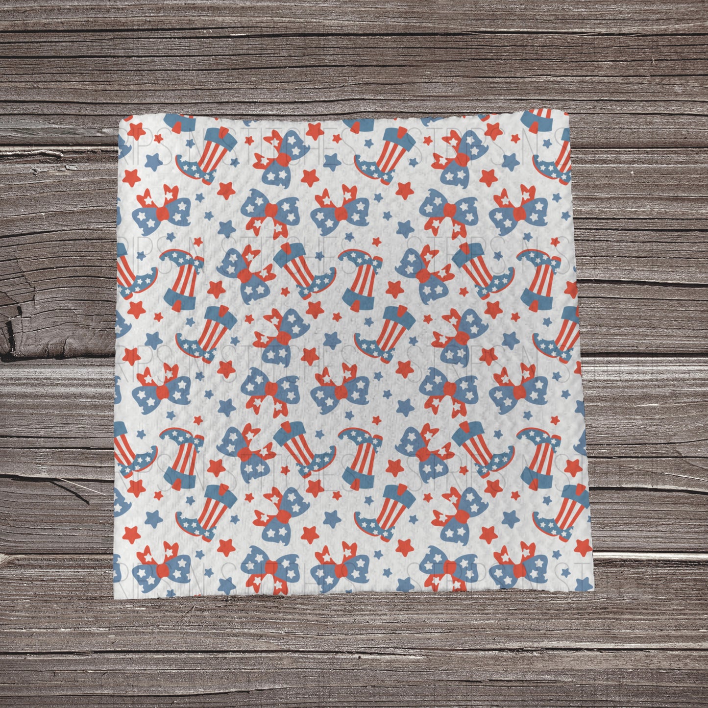 Patriotic Boots & Bows | Fabric Strip- Bow Making- Headwrap- Scrunchies