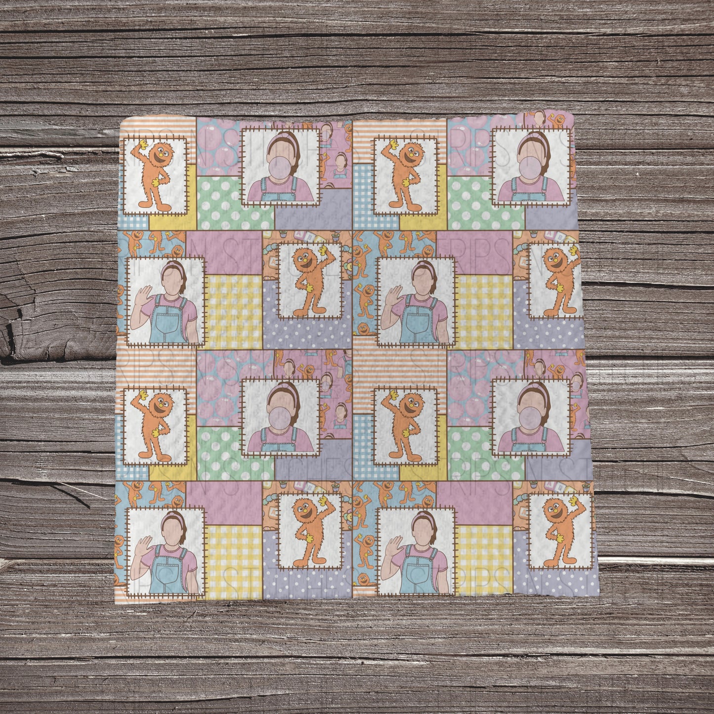 Pink Ms. R Patchwork | Fabric Strip- Bow Making- Headwrap