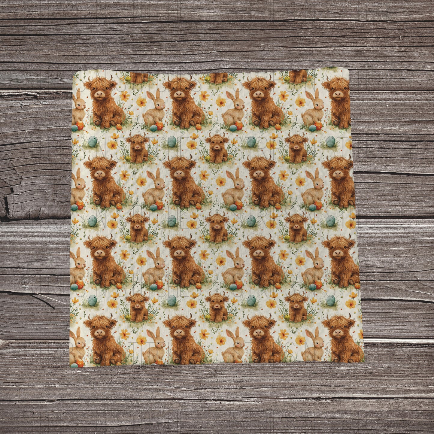 Easter Highland Cows | Bullet Fabric Strip | Bow Making | Scrunchie |