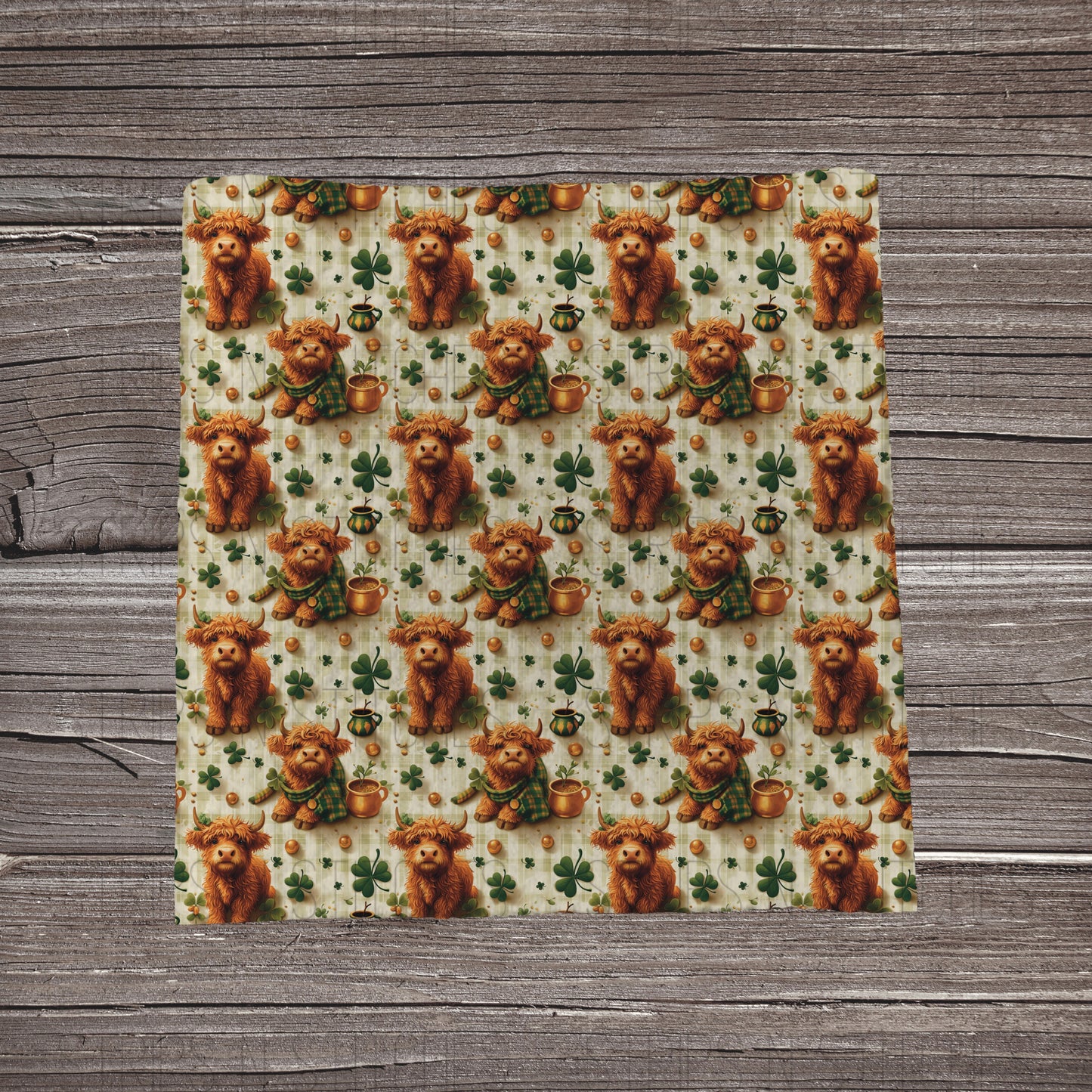 Lucky Highland Cows | Bullet Fabric Strip | Bow Making | Scrunchie |