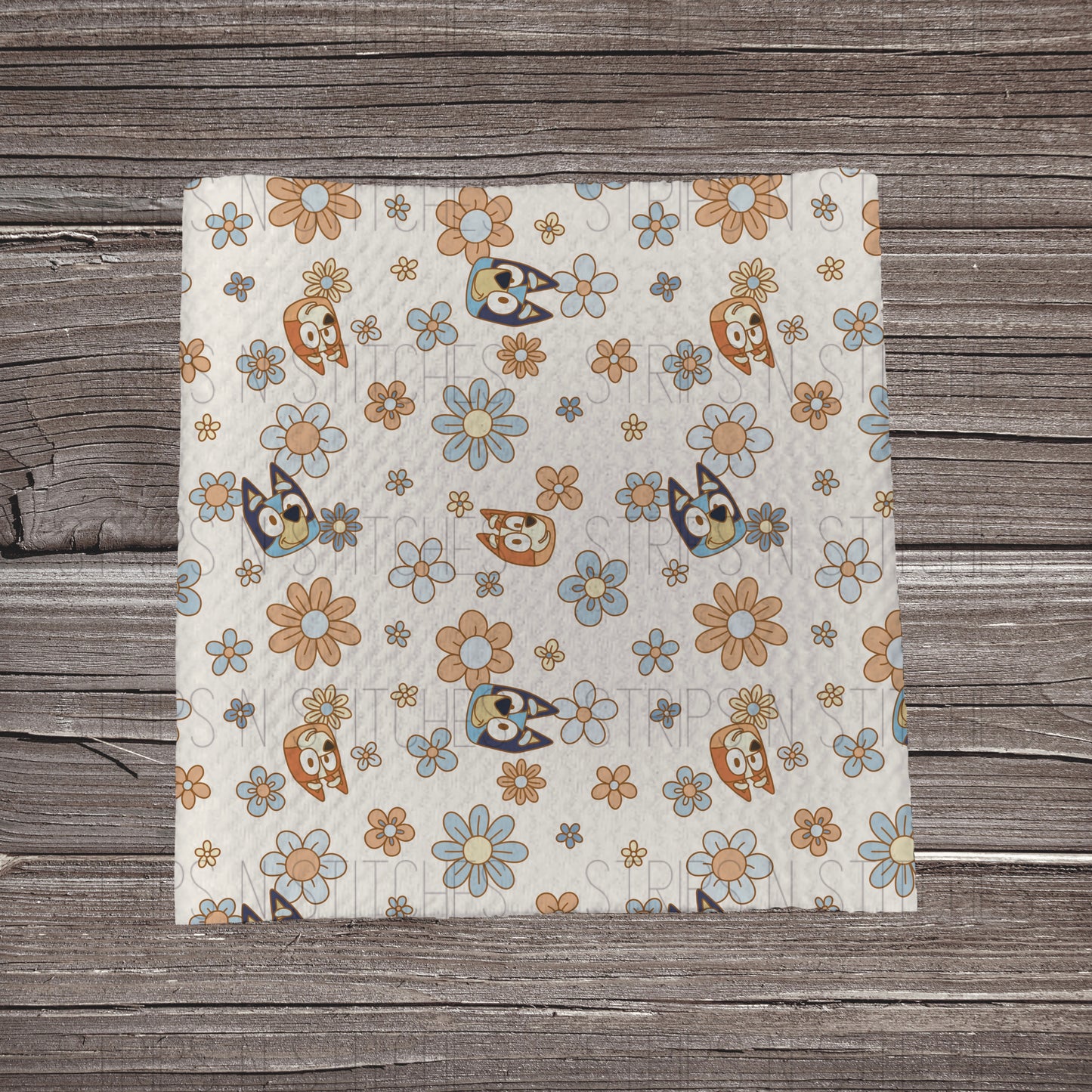 Boho Floral Bluey & Friends | Bullet Fabric Strip | Bow Making | Scrunchie |