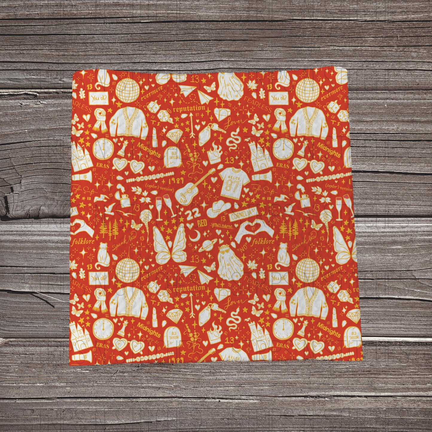 Swiftie Chiefs Era Red | Bullet Fabric Strip | Bow Making | Scrunchie |