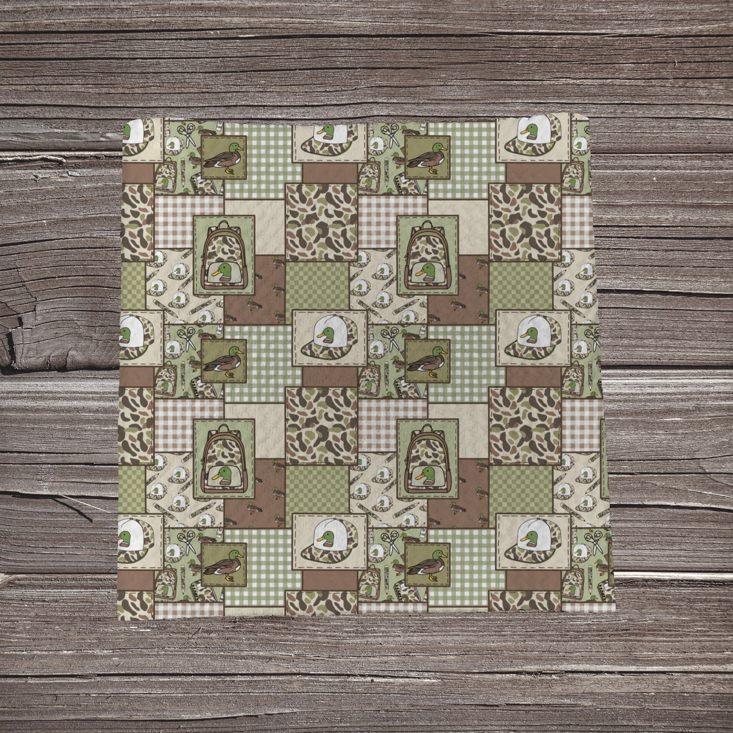 Camo School Supplies Patchwork | Fabric Strip | Bow Making- Headwrap- Scrunchies