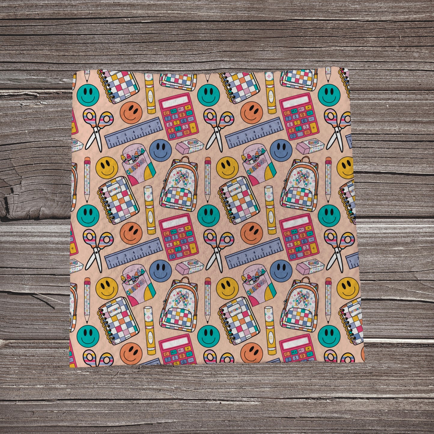 Vibrant School Supplies- Peach | Fabric Strip | Bow Making- Headwrap- Scrunchies
