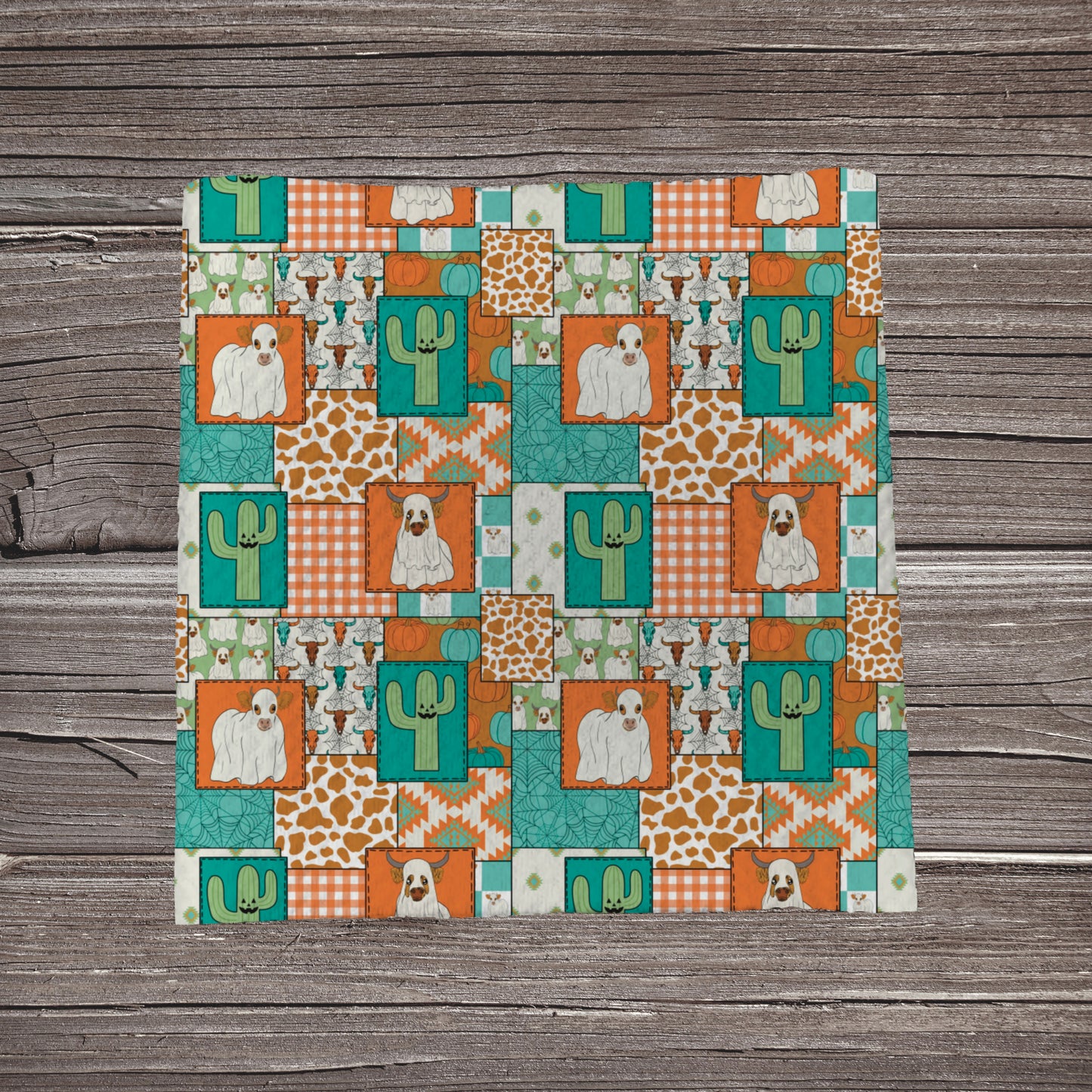 Halloween Cow Patchwork | Fabric Strip | Bow Making- Headwrap- Scrunchies