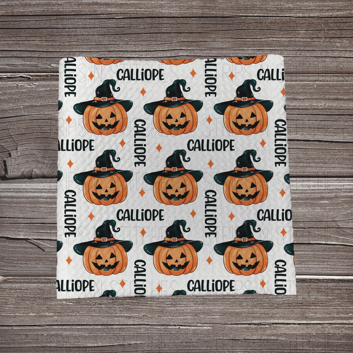 Jack O’ Lanterns - CUSTOM NAME *EXCLUSIVE* | Fabric Strip | Bow Making | Scrunchie | Headwraps