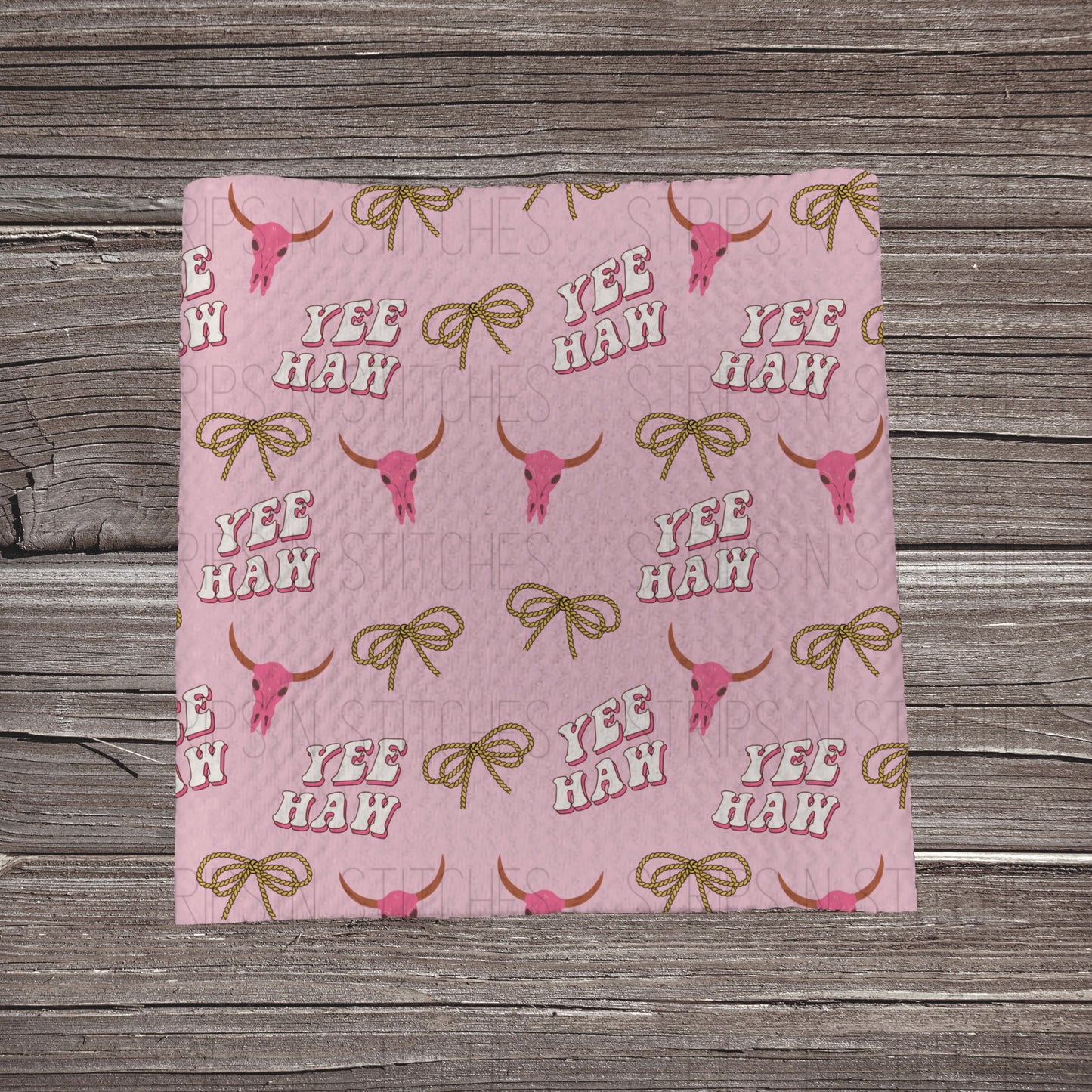 Pink Yeehaw Scatter | Fabric Strips | Bow Making | Scrunchies | Headwraps