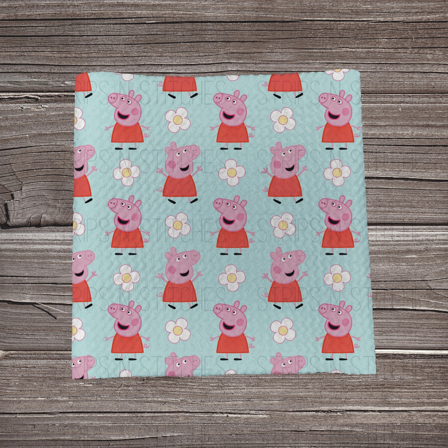 Peppa & Flowers Scatter | Fabric Strips | Bow Making | Headwrap