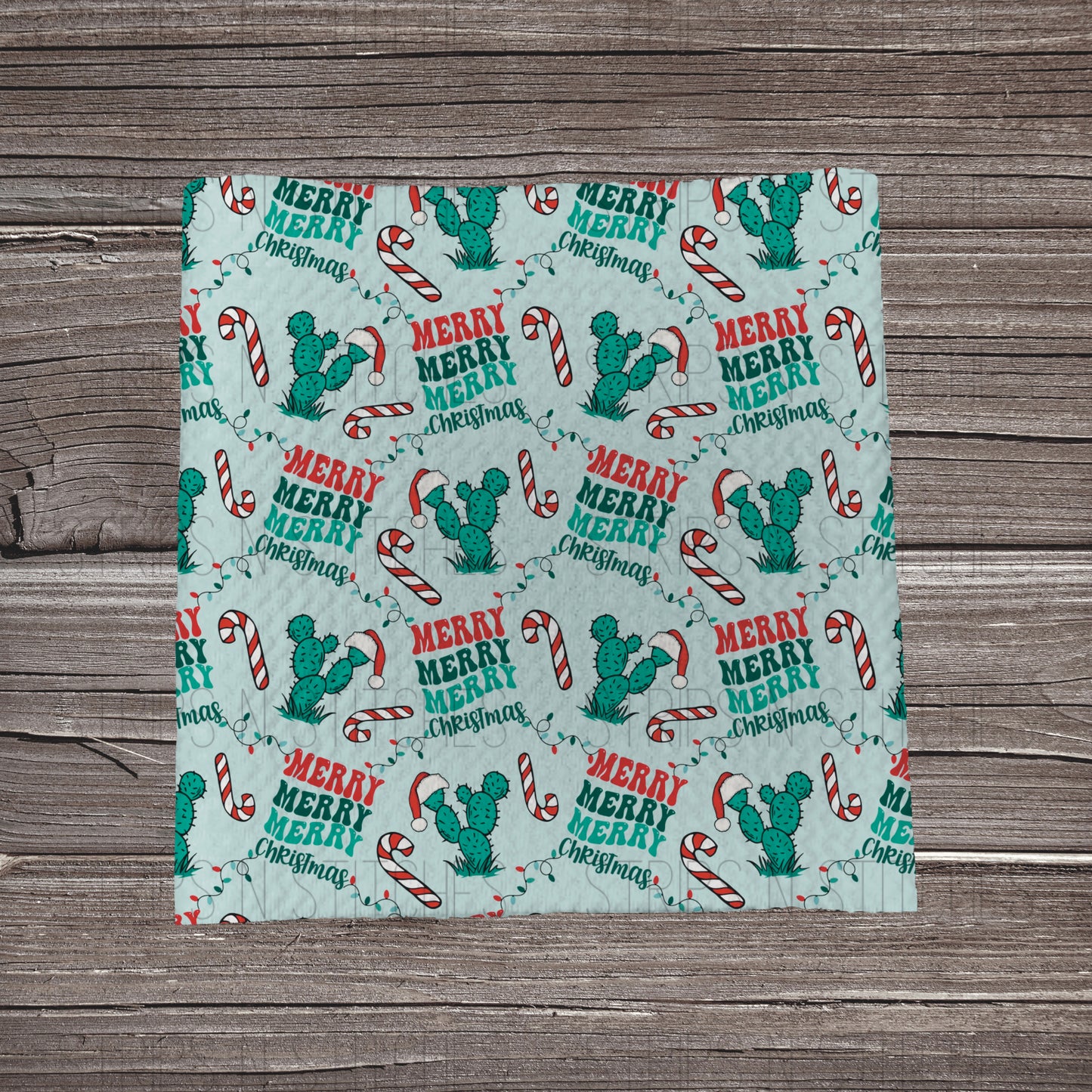 Green Christmas Cactus | Bullet Fabric Strip | Bow Making | Scrunchie |