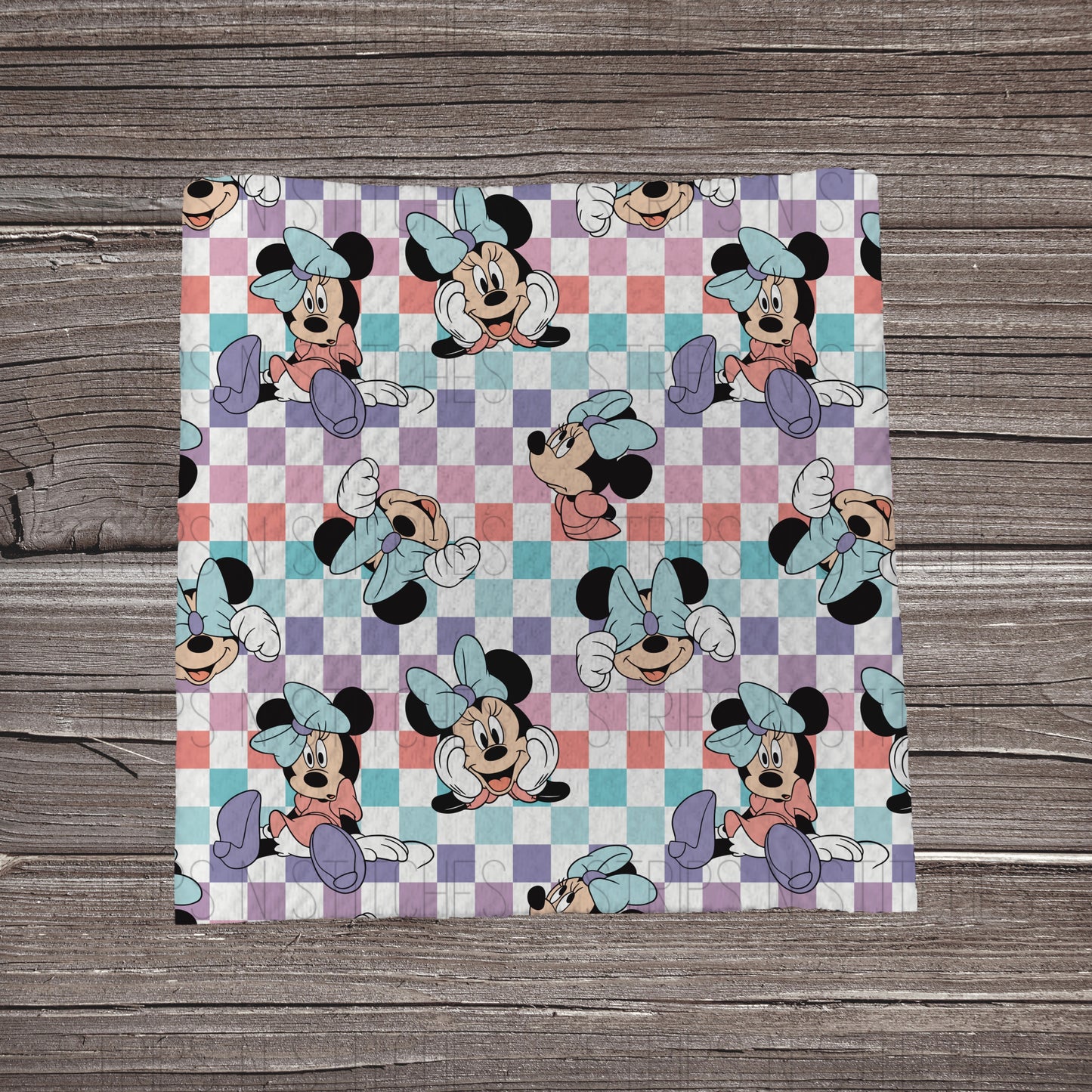 Pastel Checkered Girl Mouse | Bullet Fabric Strip | Bow Making | Scrunchie |