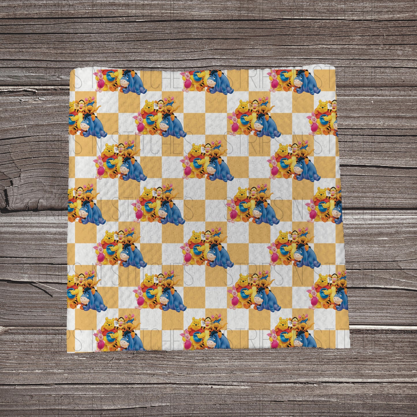 Checkered Pooh & Friends | Bullet Fabric Strip | Bow Making | Scrunchie |