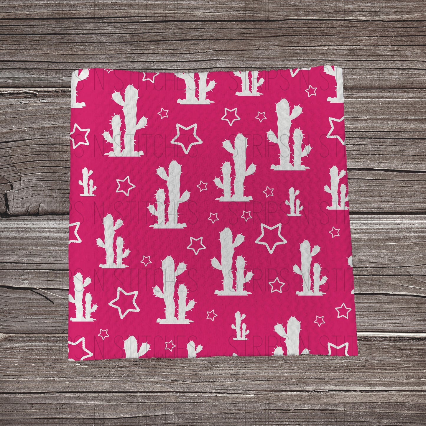 Fuchsia & White Cactus | Bullet Fabric Strip | Bow Making | Scrunchie |