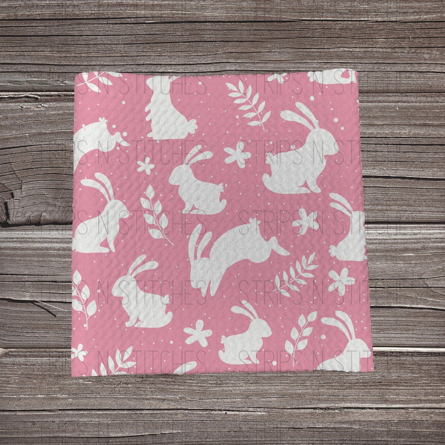 Scatter Easter Bunnies- Pink | Bow Making | Headwrap | Scrunchies