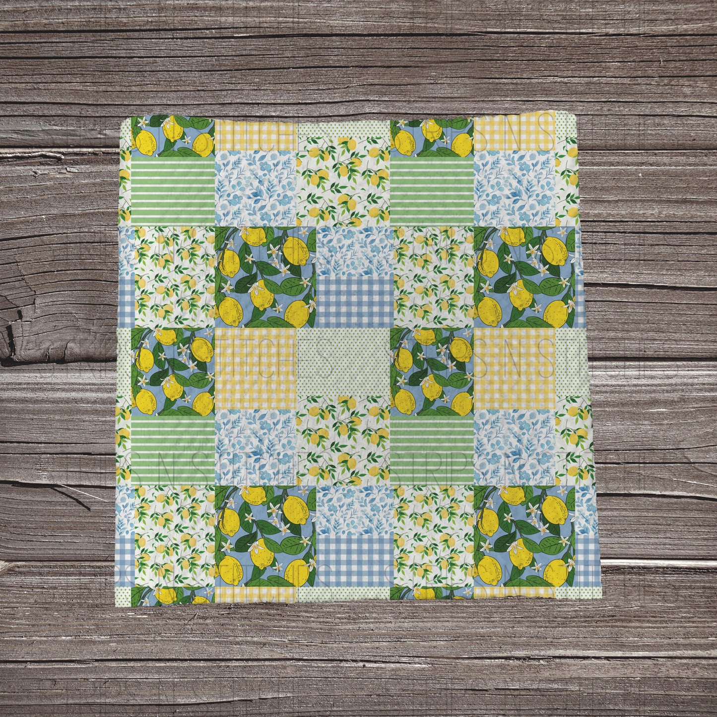 Floral Lemon Patchwork | Bow Making | Headwrap | Scrunchies