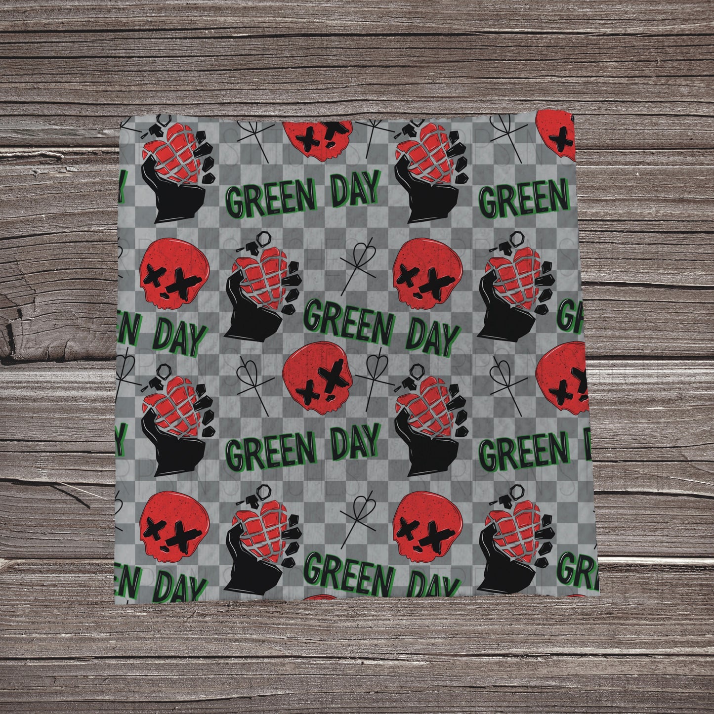 Checkered Green Day | Fabric Strip | Bow Making | Headwrap | Scrunchies