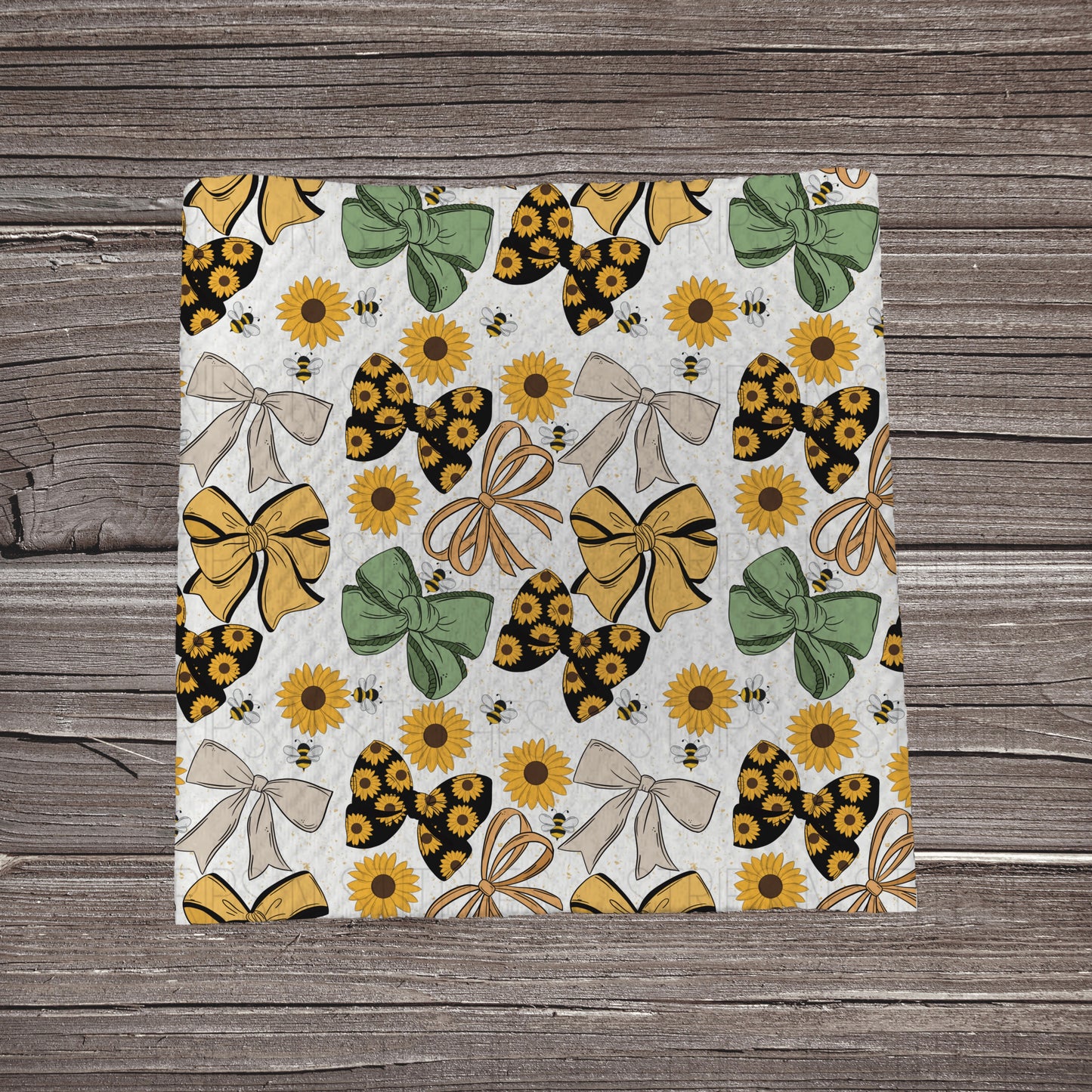 Sunflower Bows | Fabric Strip | Bow Making | Headwrap | Scrunchies