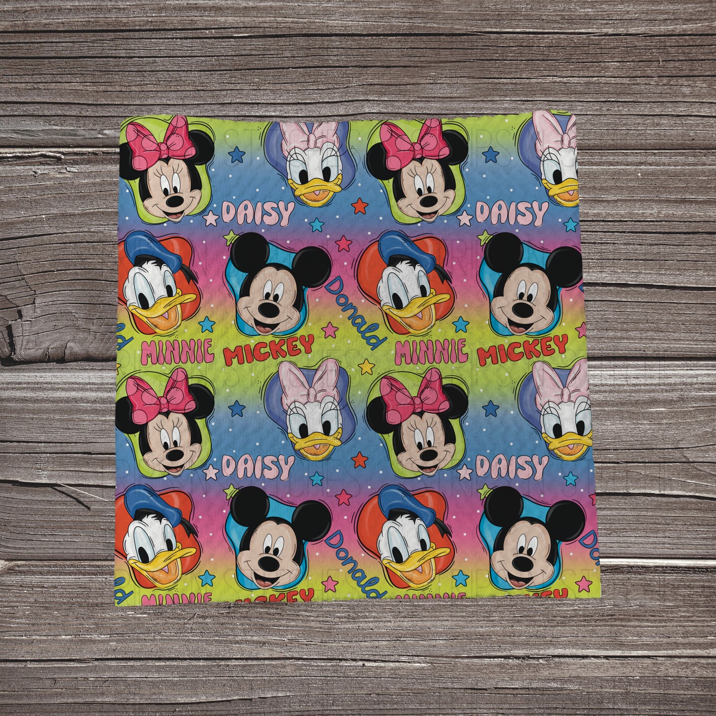 Rainbow Mouse & Company Scatter | Fabric Strip | Bow Making | Headwrap | Scrunchies