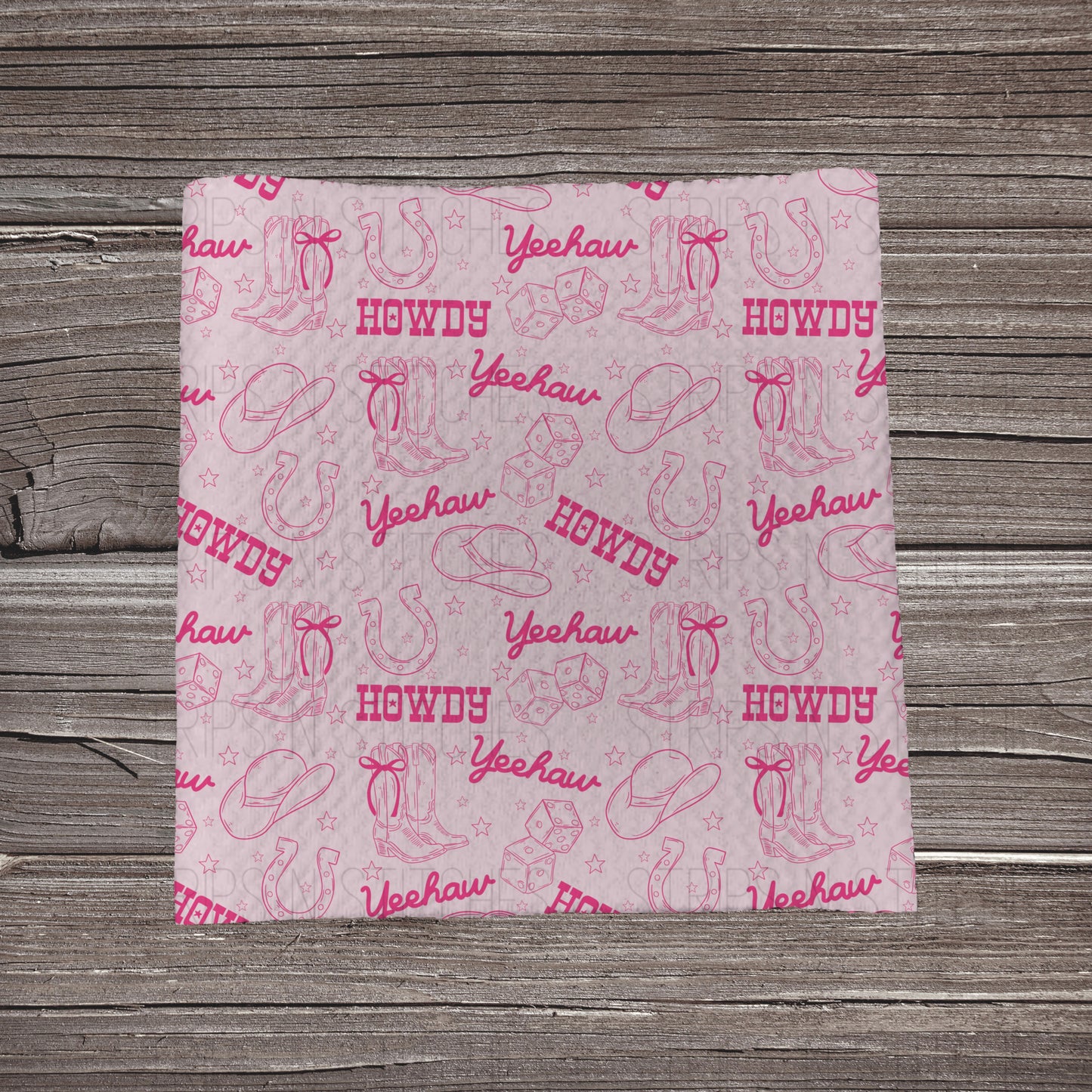 Pink Simple Howdy | Fabric Strip | Bow Making | Headwrap | Scrunchies