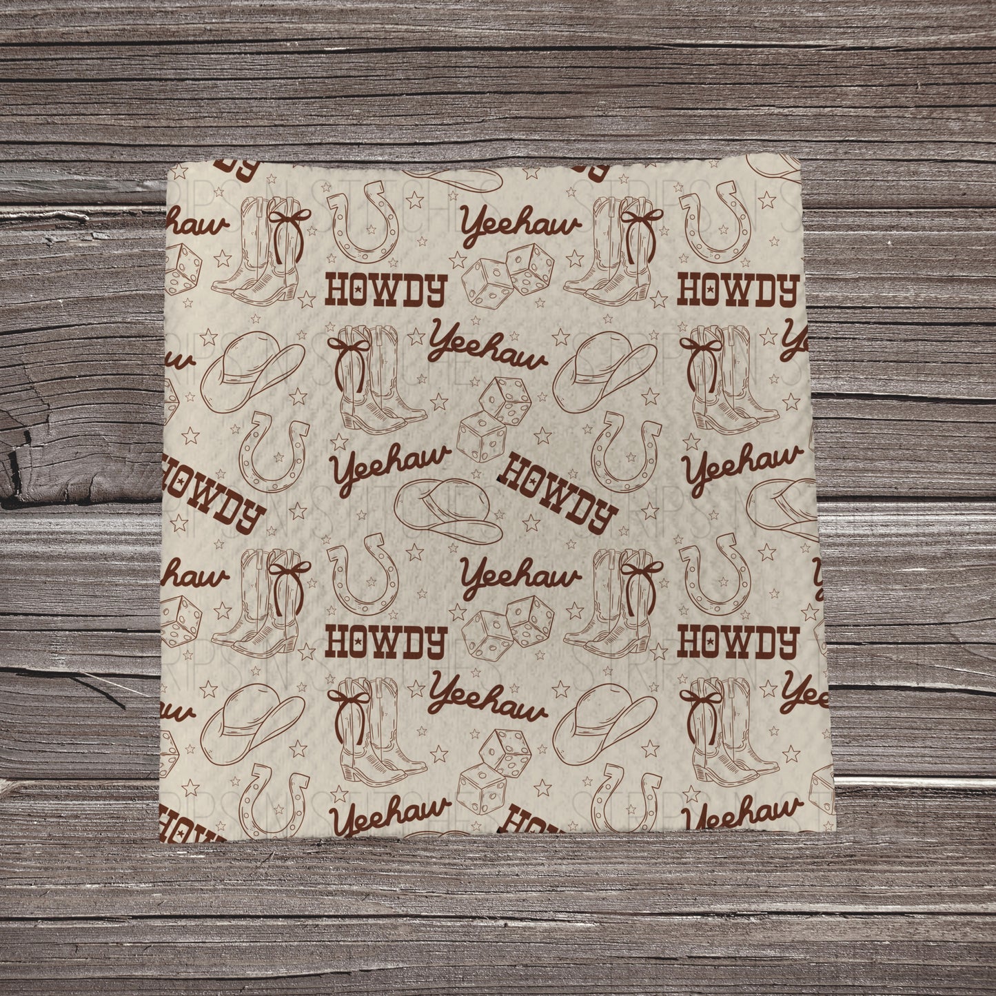 Brown Simple Howdy | Fabric Strip | Bow Making | Headwrap | Scrunchies