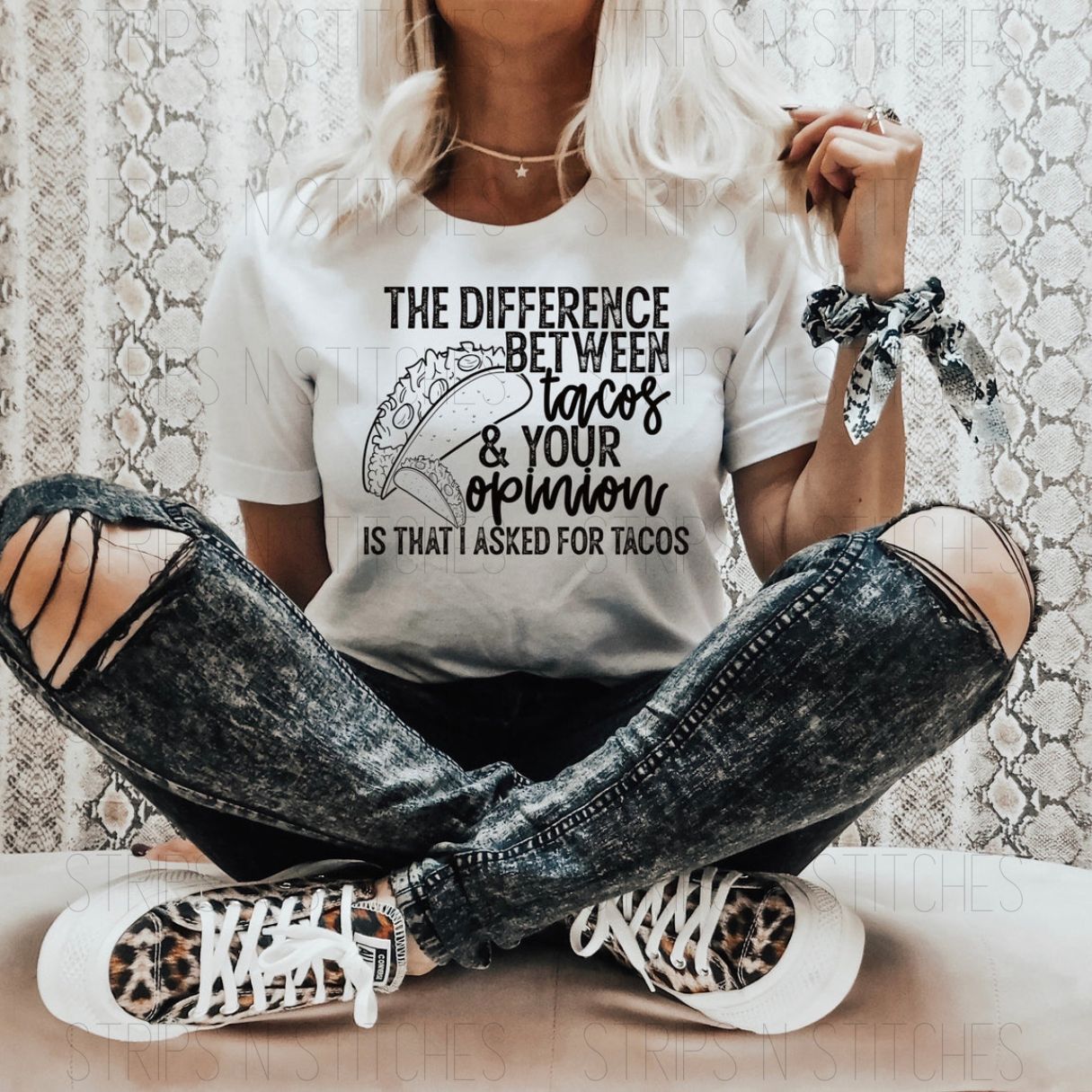 The Difference Between Tacos and….| Screen Print Transfer | Adult Size | Create Your Own Shirt