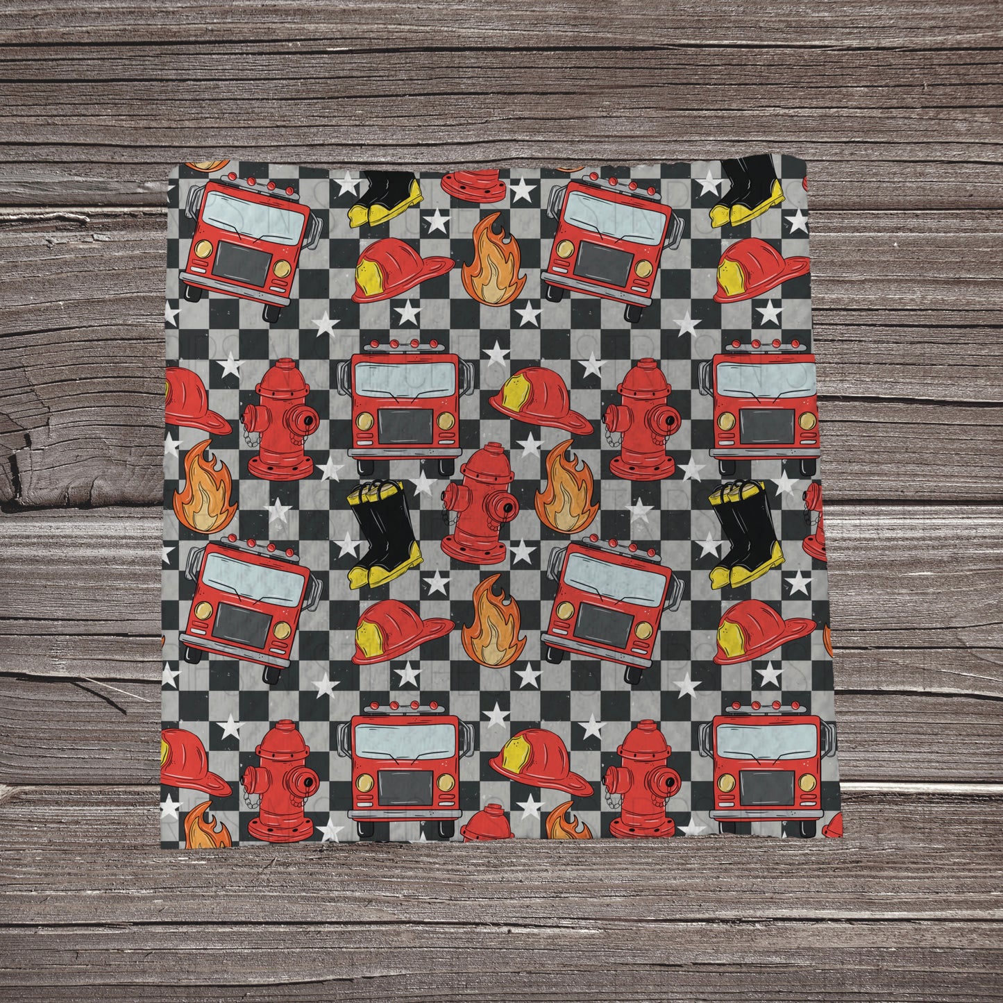 Checkered Fire Trucks | Fabric Strip | Bow Making | Headwrap | Scrunchies