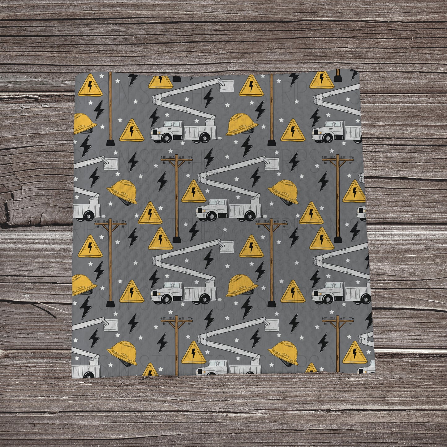 Power Worker- Grey | Fabric Strip | Bow Making | Headwrap | Scrunchies