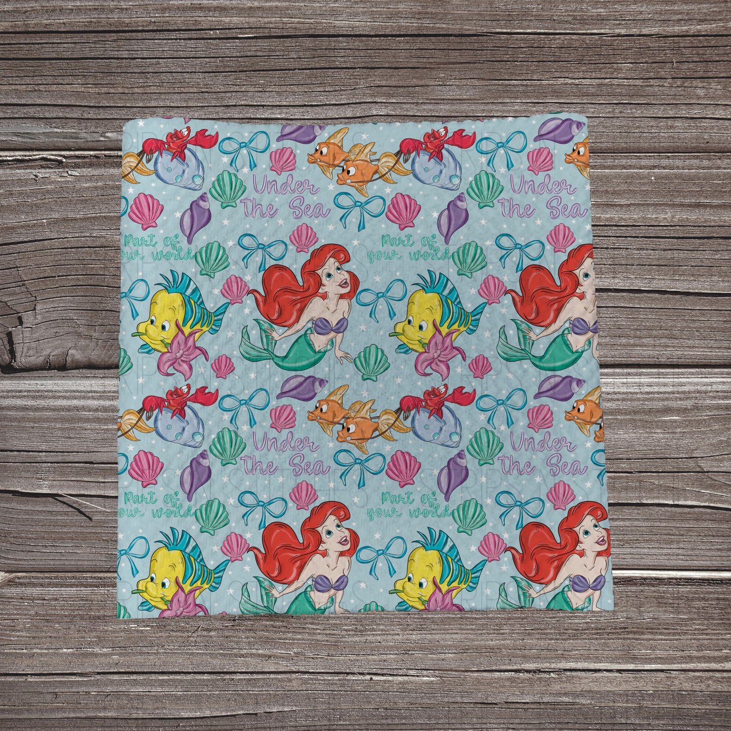Mermaid & Friends- Blue | Fabric Strip | Bow Making | Headwrap | Scrunchies