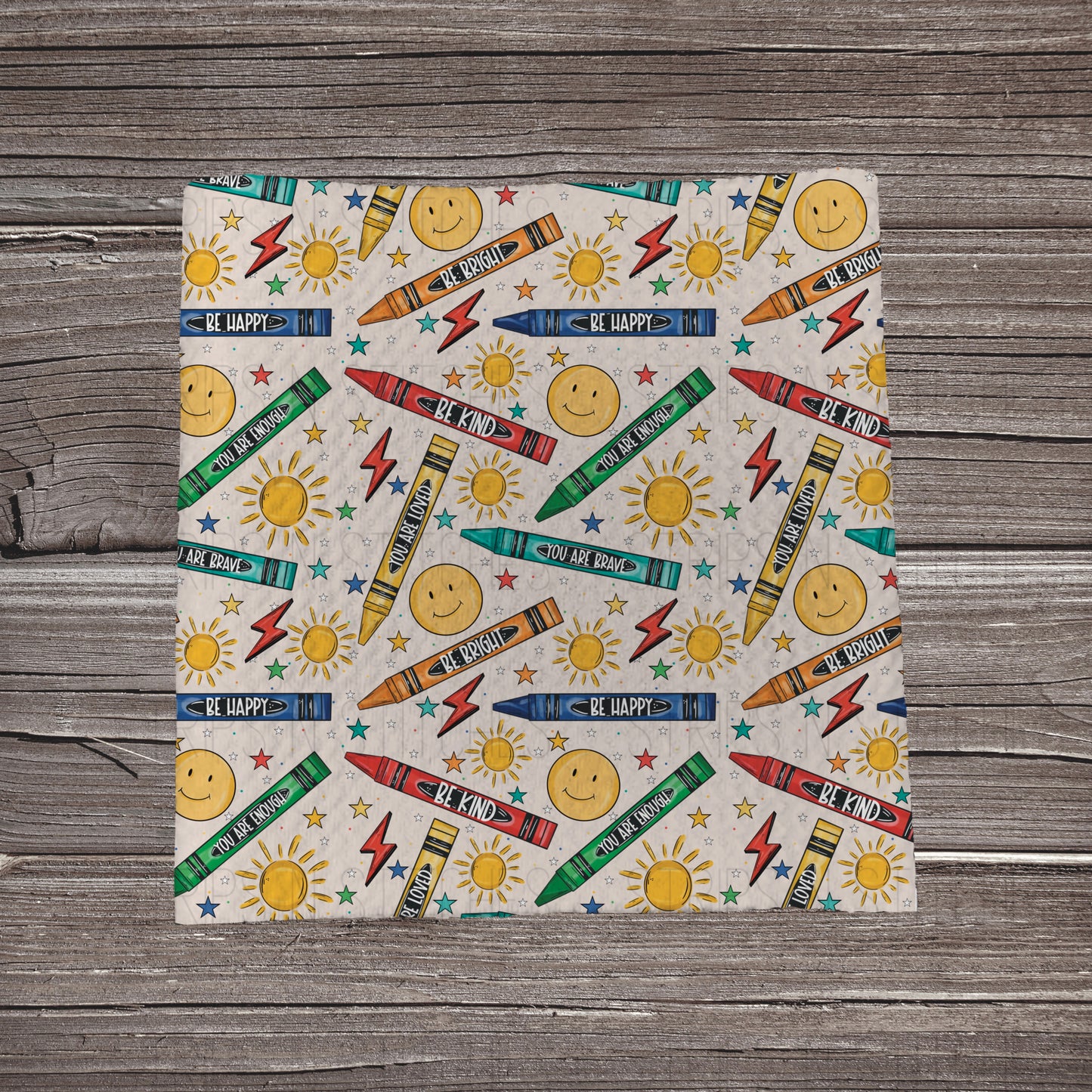 Crayons & Smiles Affirmations- Beige | Fabric Strip | Bow Making | Headwrap | Scrunchies